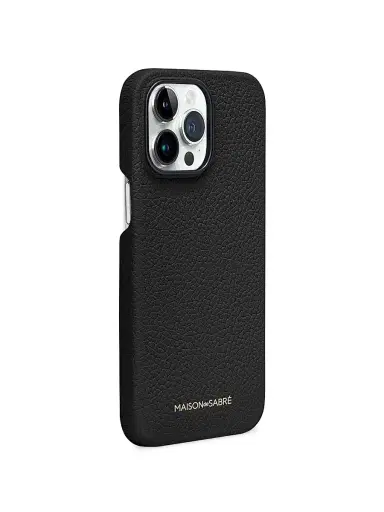 MAISON de SABRÉ Leather Phone Case iPhone 15 Pro - Black Caviar | Thumbnail 3 MAISON de SABRÉ Leather Phone Case iPhone 15 Pro - Black Caviar | Thumbnail 3
