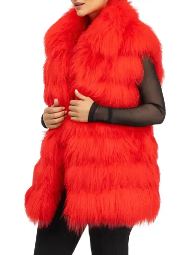 Gorski Women's Select Lamb Vest - Red - Size Medium | Thumbnail 3 Gorski Women's Select Lamb Vest - Red - Size Medium | Thumbnail 3