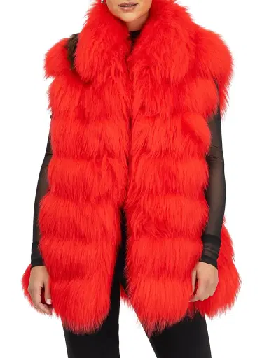 Gorski Women's Select Lamb Vest - Red - Size Medium | Thumbnail 4 Gorski Women's Select Lamb Vest - Red - Size Medium | Thumbnail 4