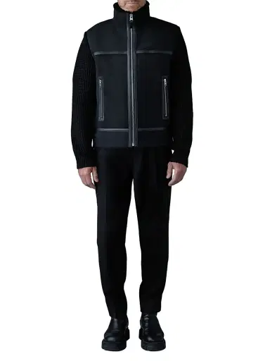 Mackage Men's Jonathan Wool Shearling Jacket - Black | Thumbnail 2 Mackage Men's Jonathan Wool Shearling Jacket - Black | Thumbnail 2