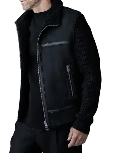 Mackage Men's Jonathan Wool Shearling Jacket - Black | Thumbnail 6 Mackage Men's Jonathan Wool Shearling Jacket - Black | Thumbnail 6