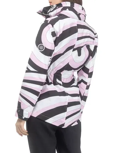 Gorski Women's Lightweight Jacket with Concealed Hood - Pink Swirl | Thumbnail 4 Gorski Women's Lightweight Jacket with Concealed Hood - Pink Swirl | Thumbnail 4