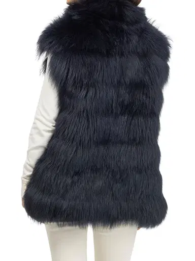Gorski Women's Select Lamb Vest - Navy | Thumbnail 5 Gorski Women's Select Lamb Vest - Navy | Thumbnail 5