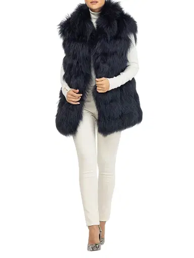 Gorski Women's Select Lamb Vest - Navy | Thumbnail 6 Gorski Women's Select Lamb Vest - Navy | Thumbnail 6
