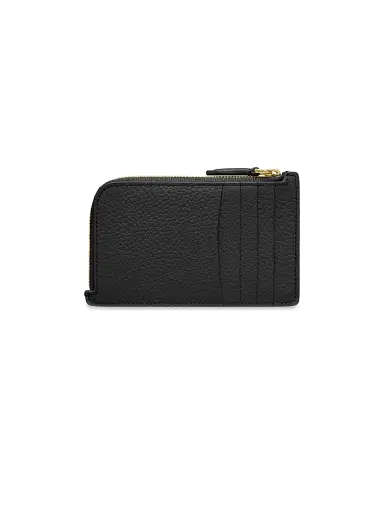 MAISON de SABRÉ Women's Leather Zip Card Holder - Black Caviar | Thumbnail 2 MAISON de SABRÉ Women's Leather Zip Card Holder - Black Caviar | Thumbnail 2