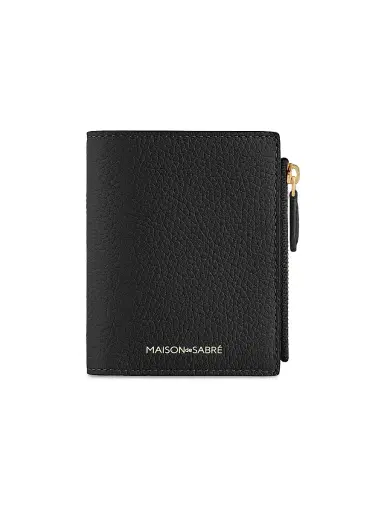 MAISON de SABRÉ Women's Leather Bifold Wallet - Black Caviar | Thumbnail 1 MAISON de SABRÉ Women's Leather Bifold Wallet - Black Caviar | Thumbnail 1