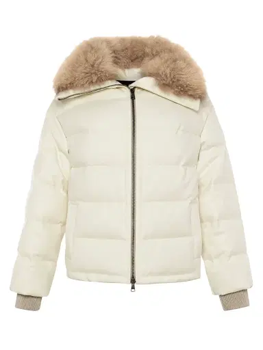 Gorski Women's Loro Piana Cashmere Down Jacket with Select Cashmere Goat Collar | Thumbnail 1 Gorski Women's Loro Piana Cashmere Down Jacket with Select Cashmere Goat Collar | Thumbnail 1