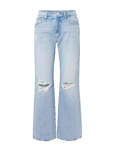 Mother Maven Sneak Distressed High-rise Straight-leg Jeans | Thumbnail 1 Mother Maven Sneak Distressed High-rise Straight-leg Jeans | Thumbnail 1