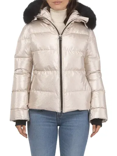Gorski Women's Apres Ski Jacket - Gold | Thumbnail 2 Gorski Women's Apres Ski Jacket - Gold | Thumbnail 2