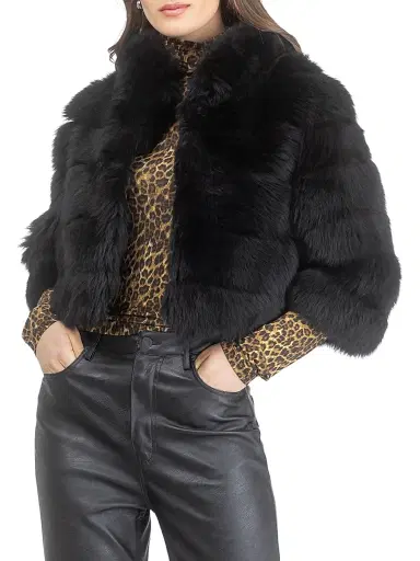 Gorski Women's Merinillo Shearling Lamb Bolero - Black - Size XL | Thumbnail 3 Gorski Women's Merinillo Shearling Lamb Bolero - Black - Size XL | Thumbnail 3
