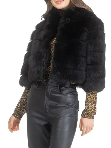 Gorski Women's Merinillo Shearling Lamb Bolero - Black - Size XL | Thumbnail 4 Gorski Women's Merinillo Shearling Lamb Bolero - Black - Size XL | Thumbnail 4
