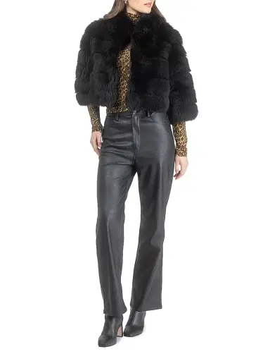 Gorski Women's Merinillo Shearling Lamb Bolero - Black - Size XL | Thumbnail 6 Gorski Women's Merinillo Shearling Lamb Bolero - Black - Size XL | Thumbnail 6