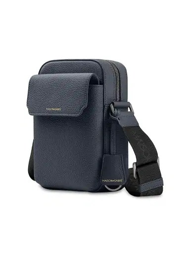 MAISON de SABRÉ Leather Messenger Bag - Graphite Grey | Thumbnail 3 MAISON de SABRÉ Leather Messenger Bag - Graphite Grey | Thumbnail 3