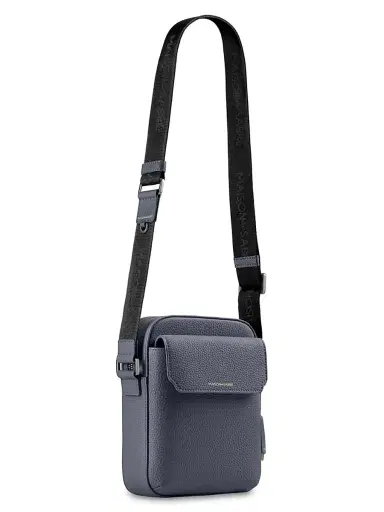 MAISON de SABRÉ Leather Messenger Bag - Graphite Grey | Thumbnail 6 MAISON de SABRÉ Leather Messenger Bag - Graphite Grey | Thumbnail 6