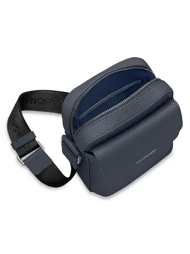 MAISON de SABRÉ Leather Messenger Bag - Graphite Grey | Thumbnail 8 MAISON de SABRÉ Leather Messenger Bag - Graphite Grey | Thumbnail 8