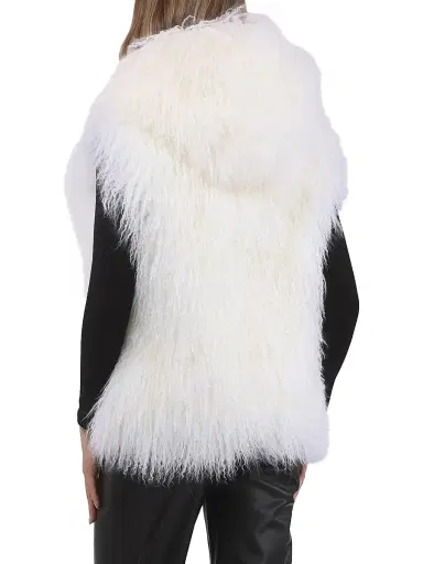Gorski Women's Reversible Select Mongolian Shearling Lamb Vest | Thumbnail 4 Gorski Women's Reversible Select Mongolian Shearling Lamb Vest | Thumbnail 4