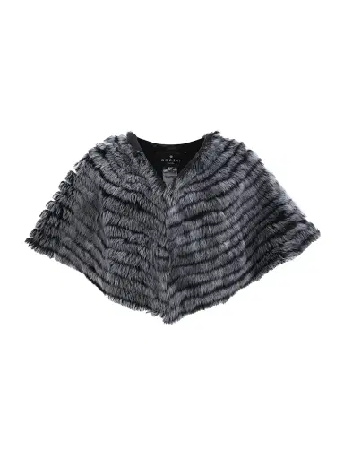 Gorski Women's Toscana Shearling Lamb Layered Capelet - Black | Thumbnail 1 Gorski Women's Toscana Shearling Lamb Layered Capelet - Black | Thumbnail 1