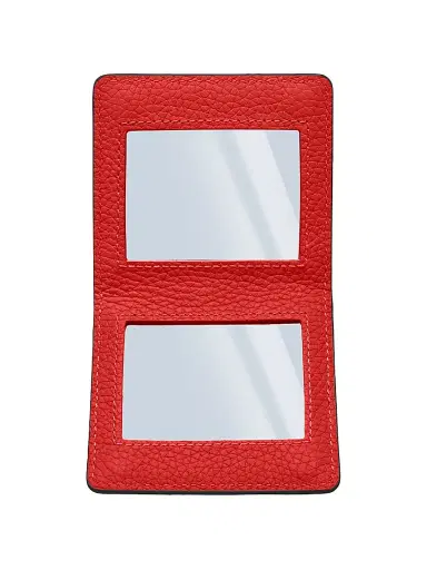 MAISON de SABRÉ Leather Compact Mirror - Rouge Noir | Thumbnail 5 MAISON de SABRÉ Leather Compact Mirror - Rouge Noir | Thumbnail 5