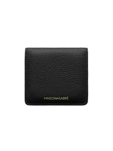 MAISON de SABRÉ Leather Compact Mirror - Rouge Noir | Thumbnail 1 MAISON de SABRÉ Leather Compact Mirror - Rouge Noir | Thumbnail 1