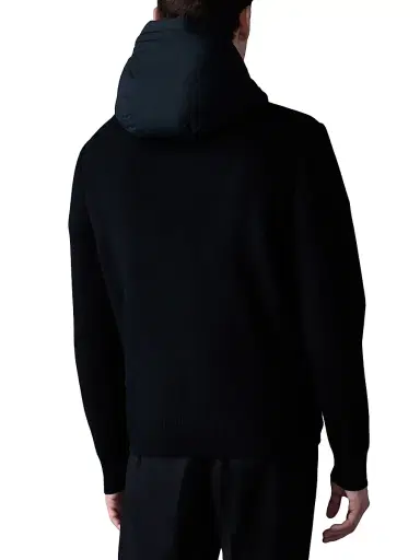 Mackage Men's Andrew Hooded Mixed-Media Down Coat - Black | Thumbnail 5 Mackage Men's Andrew Hooded Mixed-Media Down Coat - Black | Thumbnail 5