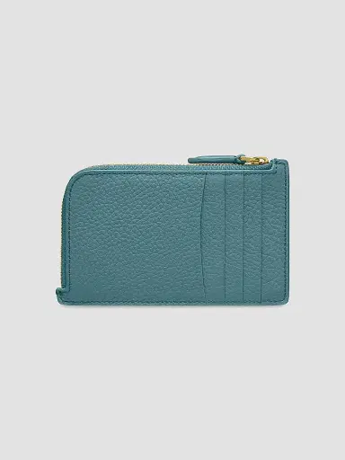 MAISON de SABRÉ Women's Leather Zip Card Holder - Bondi Blue | Thumbnail 2 MAISON de SABRÉ Women's Leather Zip Card Holder - Bondi Blue | Thumbnail 2