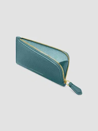MAISON de SABRÉ Women's Leather Zip Card Holder - Bondi Blue | Thumbnail 3 MAISON de SABRÉ Women's Leather Zip Card Holder - Bondi Blue | Thumbnail 3