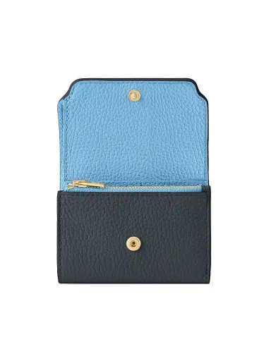 MAISON de SABRÉ Women's Leather Trifold Wallet - Graphite Sky | Thumbnail 2 MAISON de SABRÉ Women's Leather Trifold Wallet - Graphite Sky | Thumbnail 2