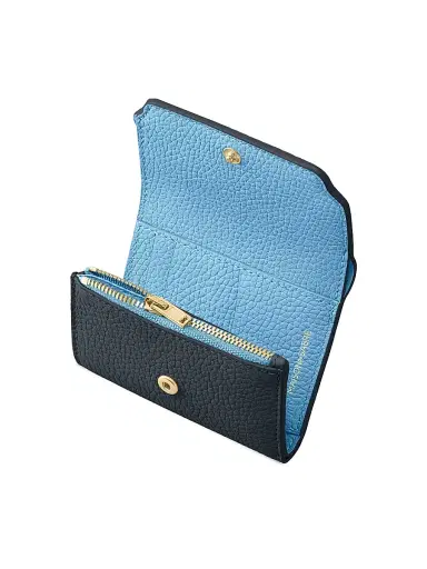 MAISON de SABRÉ Women's Leather Trifold Wallet - Graphite Sky | Thumbnail 4 MAISON de SABRÉ Women's Leather Trifold Wallet - Graphite Sky | Thumbnail 4