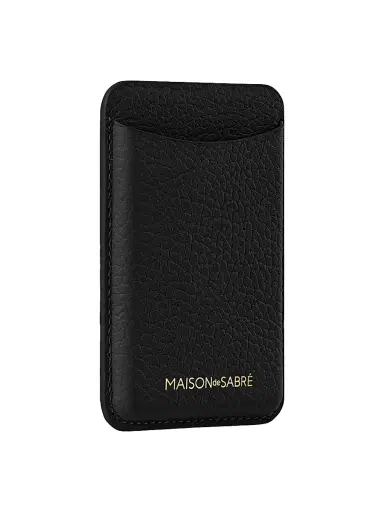 MAISON de SABRÉ Leather MagSafe Wallet - Black Caviar | Thumbnail 2 MAISON de SABRÉ Leather MagSafe Wallet - Black Caviar | Thumbnail 2