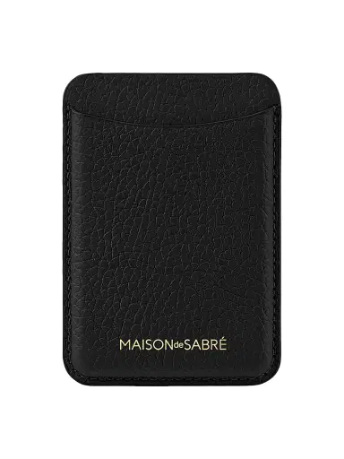 MAISON de SABRÉ Leather MagSafe Wallet - Black Caviar | Thumbnail 1 MAISON de SABRÉ Leather MagSafe Wallet - Black Caviar | Thumbnail 1