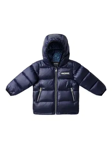 Mackage Baby Girl's Noko Hooded Down Jacket - Navy - Size 24 Months | Thumbnail 1 Mackage Baby Girl's Noko Hooded Down Jacket - Navy - Size 24 Months | Thumbnail 1