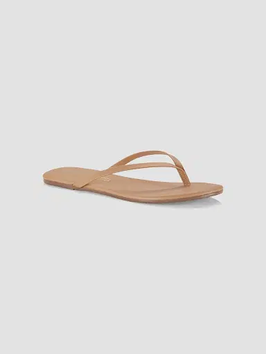 TKEES Women's Foundations Matte Leather Flip Flops - Coco Butter - Size 11 | Thumbnail 2 TKEES Women's Foundations Matte Leather Flip Flops - Coco Butter - Size 11 | Thumbnail 2