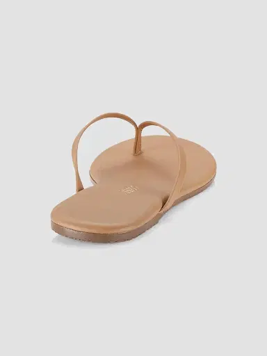 TKEES Women's Foundations Matte Leather Flip Flops - Coco Butter - Size 11 | Thumbnail 3 TKEES Women's Foundations Matte Leather Flip Flops - Coco Butter - Size 11 | Thumbnail 3