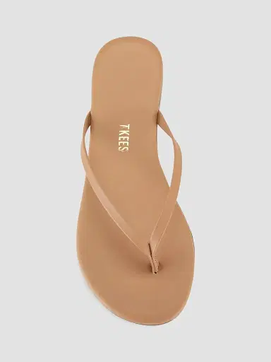 TKEES Women's Foundations Matte Leather Flip Flops - Coco Butter - Size 11 | Thumbnail 5 TKEES Women's Foundations Matte Leather Flip Flops - Coco Butter - Size 11 | Thumbnail 5