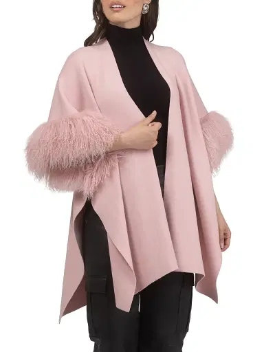 Gorski Women's Knit Vest with Select Mongolian Shearling Lamb Trim | Thumbnail 2 Gorski Women's Knit Vest with Select Mongolian Shearling Lamb Trim | Thumbnail 2