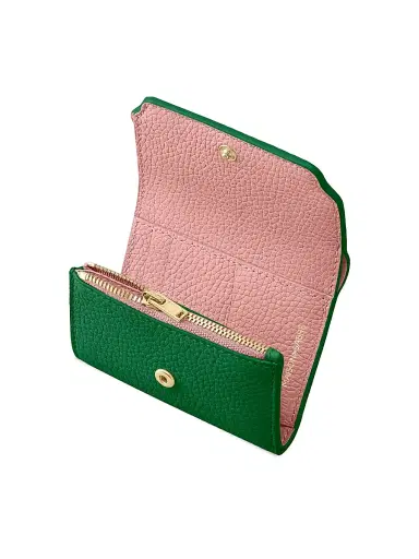 MAISON de SABRÉ Women's Leather Trifold Wallet - Emerald Lily | Thumbnail 4 MAISON de SABRÉ Women's Leather Trifold Wallet - Emerald Lily | Thumbnail 4