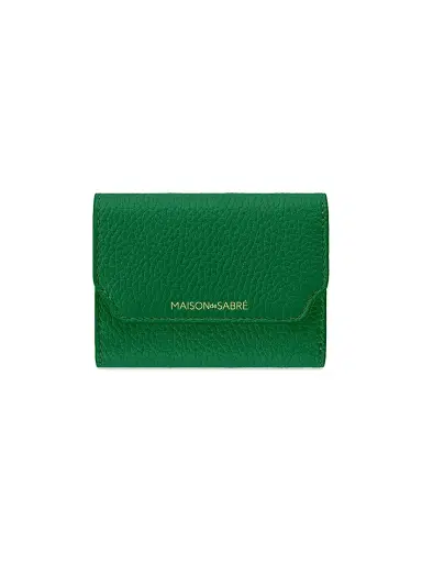 MAISON de SABRÉ Women's Leather Trifold Wallet - Emerald Lily | Thumbnail 1 MAISON de SABRÉ Women's Leather Trifold Wallet - Emerald Lily | Thumbnail 1