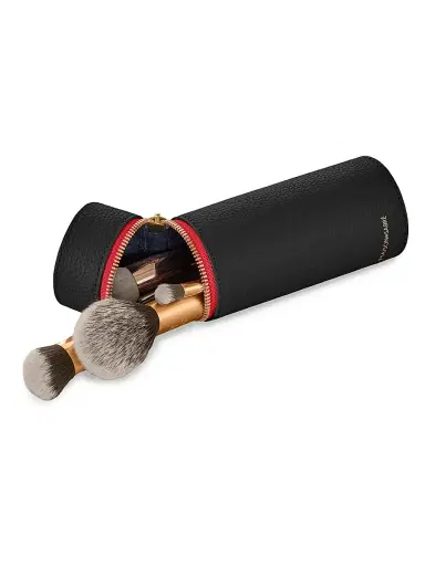 MAISON de SABRÉ Women's Leather Brush Case - Rouge Noir | Thumbnail 2 MAISON de SABRÉ Women's Leather Brush Case - Rouge Noir | Thumbnail 2