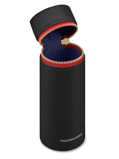 MAISON de SABRÉ Women's Leather Brush Case - Rouge Noir | Thumbnail 3 MAISON de SABRÉ Women's Leather Brush Case - Rouge Noir | Thumbnail 3