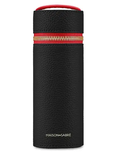 MAISON de SABRÉ Women's Leather Brush Case - Rouge Noir | Thumbnail 1 MAISON de SABRÉ Women's Leather Brush Case - Rouge Noir | Thumbnail 1