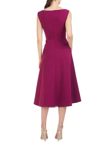Kay Unger Women's Begonia Ruffled A-Line Midi-Dress - Boy'senberry | Thumbnail 4 Kay Unger Women's Begonia Ruffled A-Line Midi-Dress - Boy'senberry | Thumbnail 4