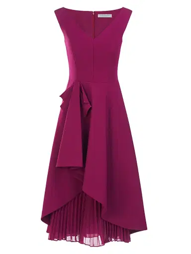 Kay Unger Women's Begonia Ruffled A-Line Midi-Dress - Boy'senberry | Thumbnail 1 Kay Unger Women's Begonia Ruffled A-Line Midi-Dress - Boy'senberry | Thumbnail 1