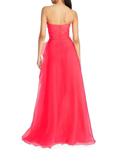 Theia Women's Teresa Draped Tulle Gown - Begonia | Thumbnail 4 Theia Women's Teresa Draped Tulle Gown - Begonia | Thumbnail 4
