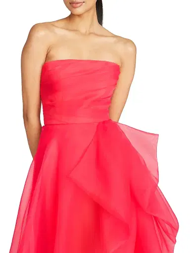 Theia Women's Teresa Draped Tulle Gown - Begonia | Thumbnail 5 Theia Women's Teresa Draped Tulle Gown - Begonia | Thumbnail 5