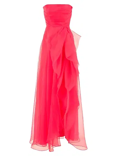 Theia Women's Teresa Draped Tulle Gown - Begonia | Thumbnail 1 Theia Women's Teresa Draped Tulle Gown - Begonia | Thumbnail 1
