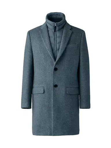 Mackage Men's Skai Down-Lined Wool Coat - Carbon Mix | Thumbnail 1 Mackage Men's Skai Down-Lined Wool Coat - Carbon Mix | Thumbnail 1