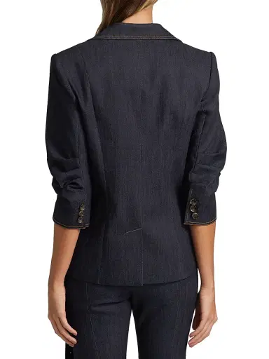 Cinq à Sept Women's Khloe Denim Blazer - Indigo - Size 12 | Thumbnail 5 Cinq à Sept Women's Khloe Denim Blazer - Indigo - Size 12 | Thumbnail 5
