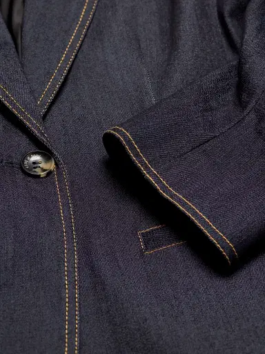 Cinq à Sept Women's Khloe Denim Blazer - Indigo - Size 12 | Thumbnail 7 Cinq à Sept Women's Khloe Denim Blazer - Indigo - Size 12 | Thumbnail 7