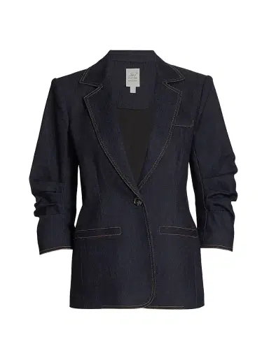 Cinq à Sept Women's Khloe Denim Blazer - Indigo - Size 12 | Thumbnail 1 Cinq à Sept Women's Khloe Denim Blazer - Indigo - Size 12 | Thumbnail 1