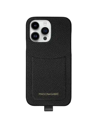 MAISON de SABRÉ Sling Phone Case (iPhone 15 Pro) - Black Caviar | Thumbnail 2 MAISON de SABRÉ Sling Phone Case (iPhone 15 Pro) - Black Caviar | Thumbnail 2